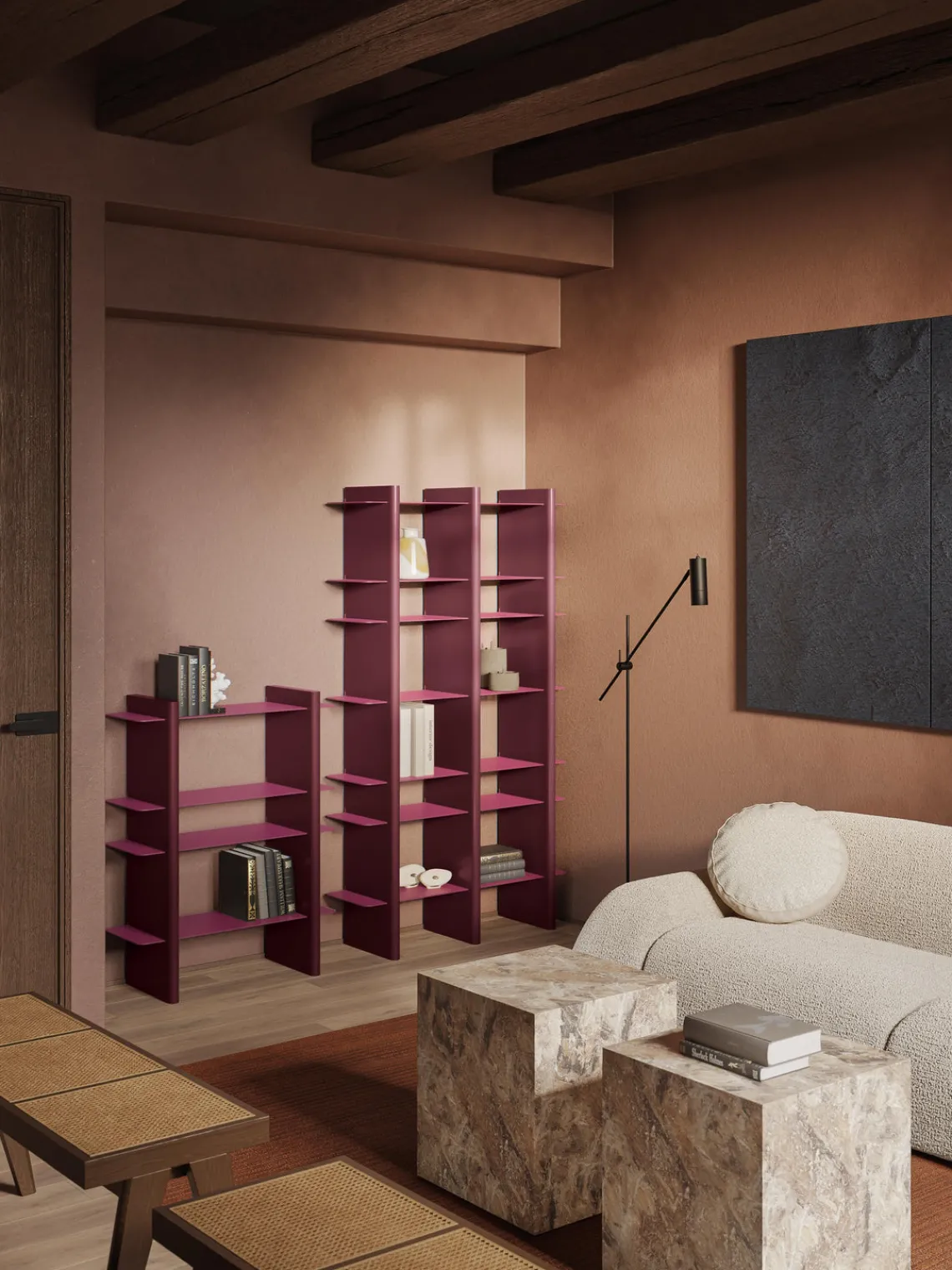 Clearance Estantería alta con elementos de metal Rami Librerías|Estanterías De Oficina