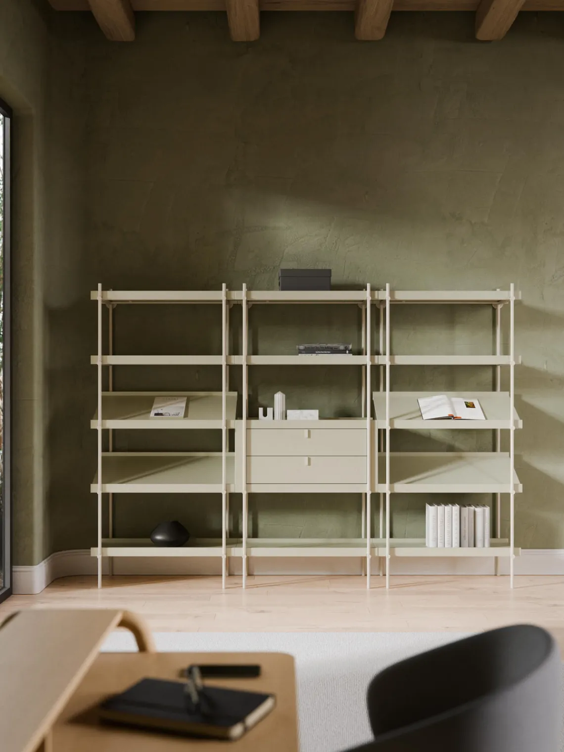 Estantería alta con marco inclinado Rio Librerías|Estanterías