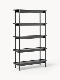 Librerías|Estanterías De Oficina>Westwing Collection Estantería alta de madera Libby Negro