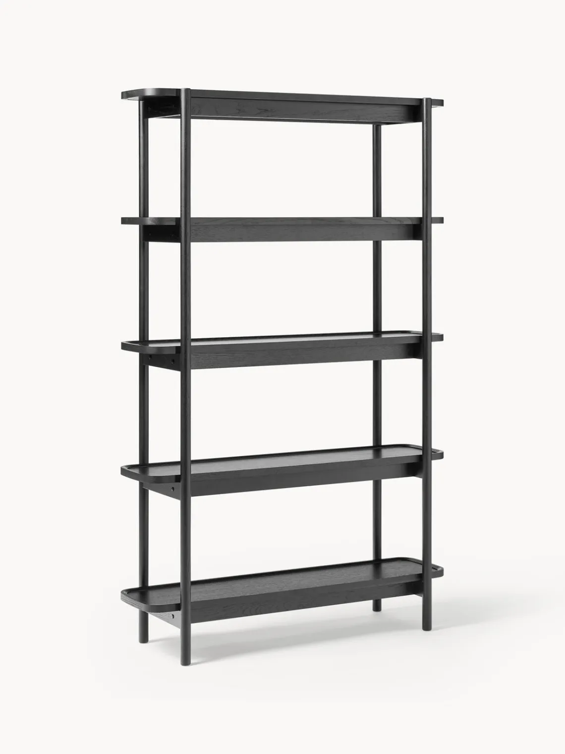 Librerías|Estanterías De Oficina>Westwing Collection Estantería alta de madera Libby Negro