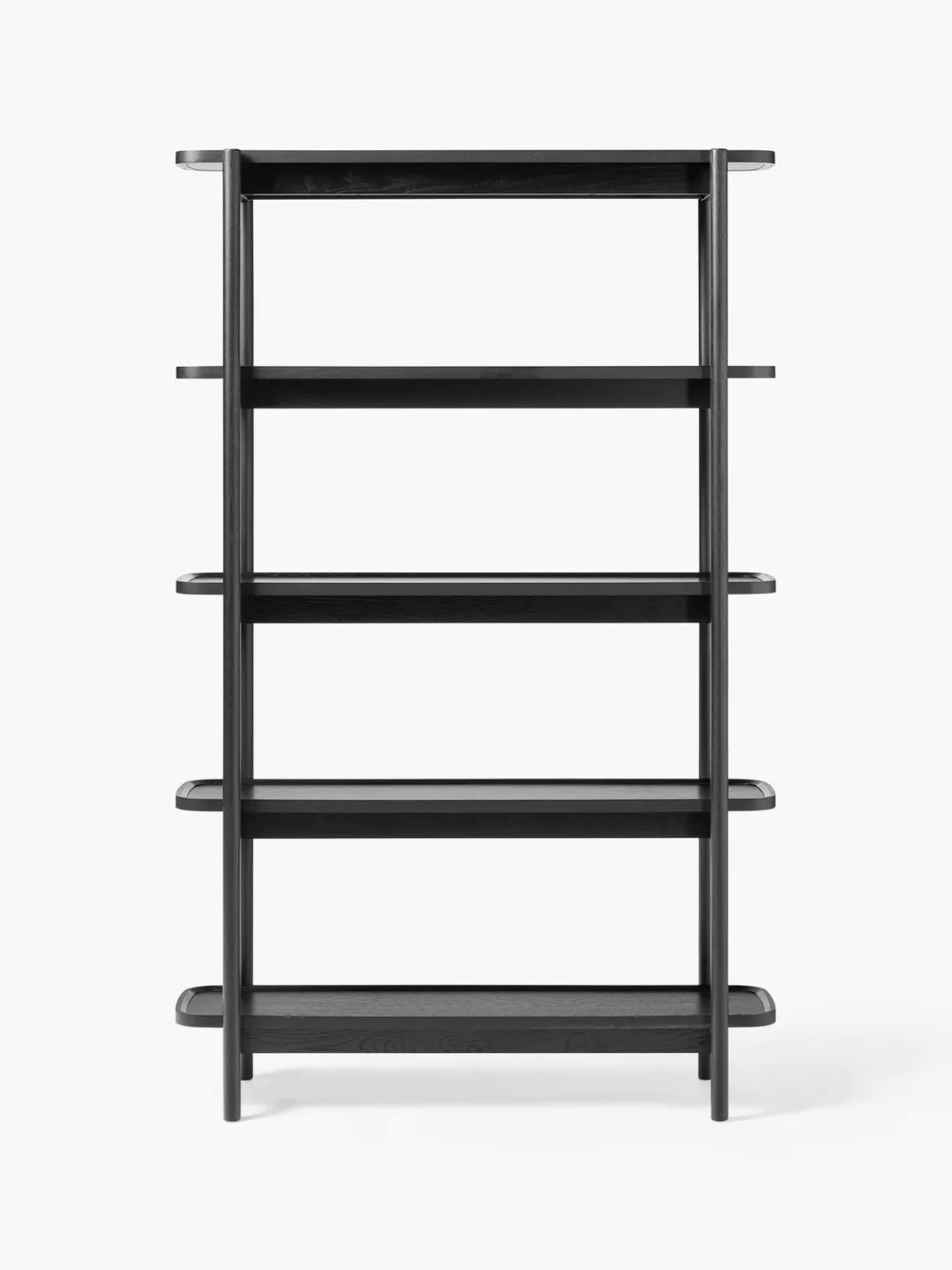 Librerías|Estanterías De Oficina>Westwing Collection Estantería alta de madera Libby Negro