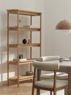 Librerías|Estanterías De Oficina>Westwing Collection Estantería alta de madera Libby Madera clara