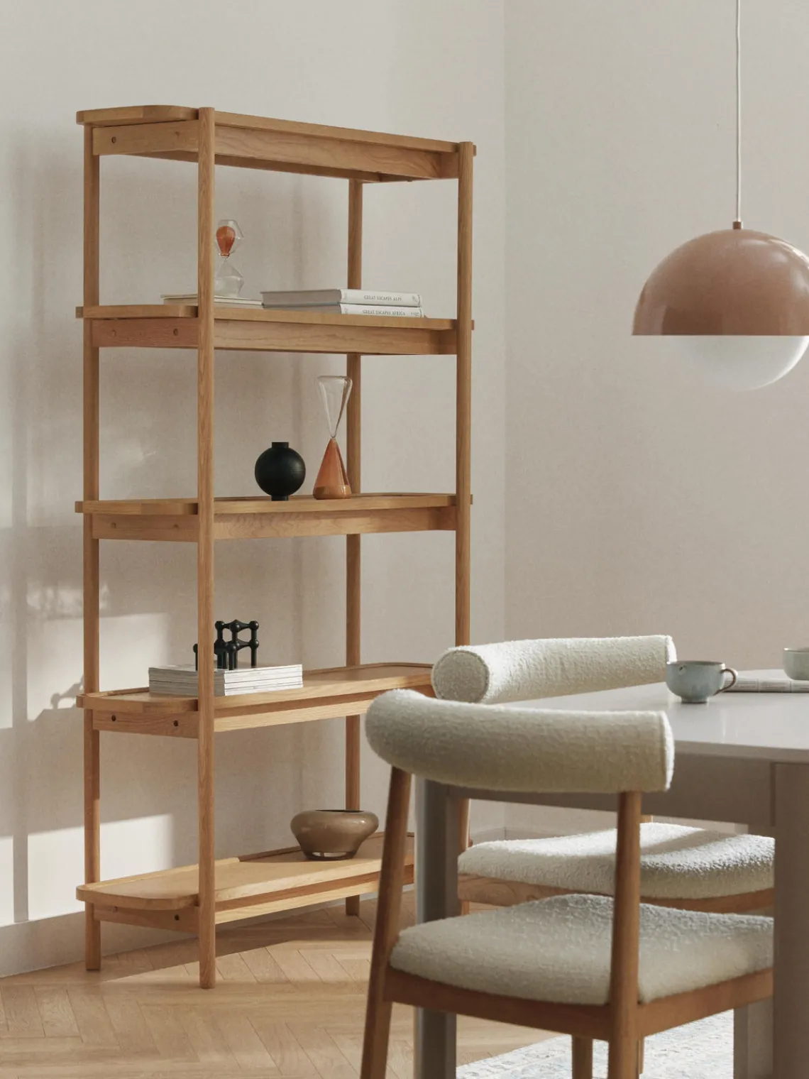 Librerías|Estanterías De Oficina>Westwing Collection Estantería alta de madera Libby Madera clara