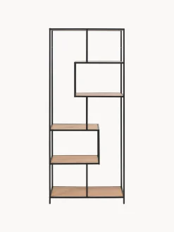 Librerías|Estanterías De Oficina></noscript> Estantería alta Seaford Beige en aspecto madera, negro