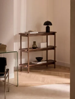 Librerías|Estanterías>Westwing Collection Estantería baja de madera Libby Madera de roble