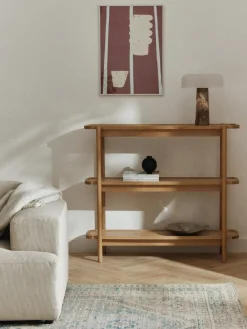 Librerías|Estanterías>Westwing Collection Estantería baja de madera Libby Madera de roble