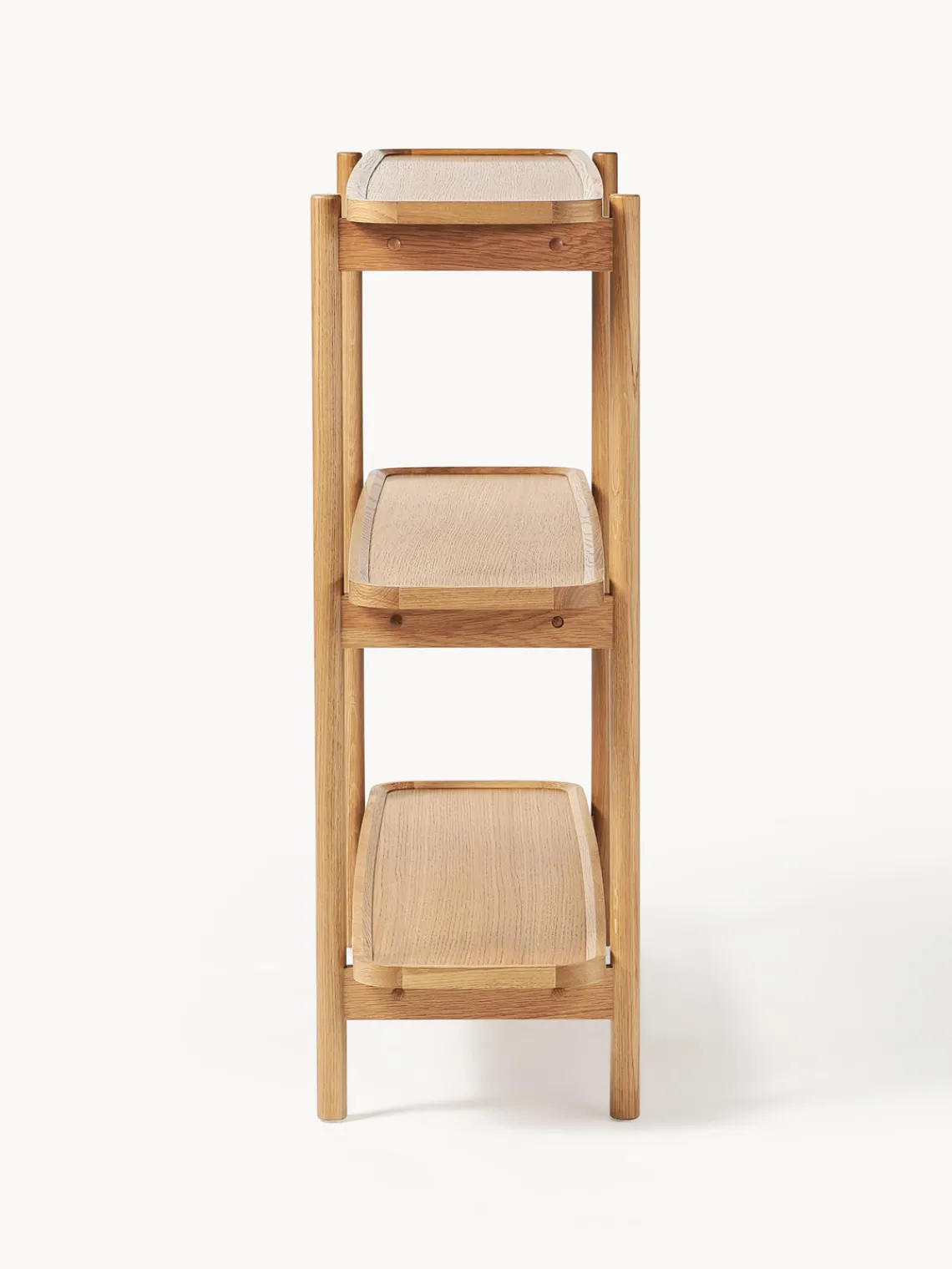 Librerías|Estanterías>Westwing Collection Estantería baja de madera Libby Madera de roble