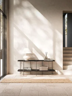 Librerías|Estanterías>Westwing Collection Estantería baja de madera Renee Negro