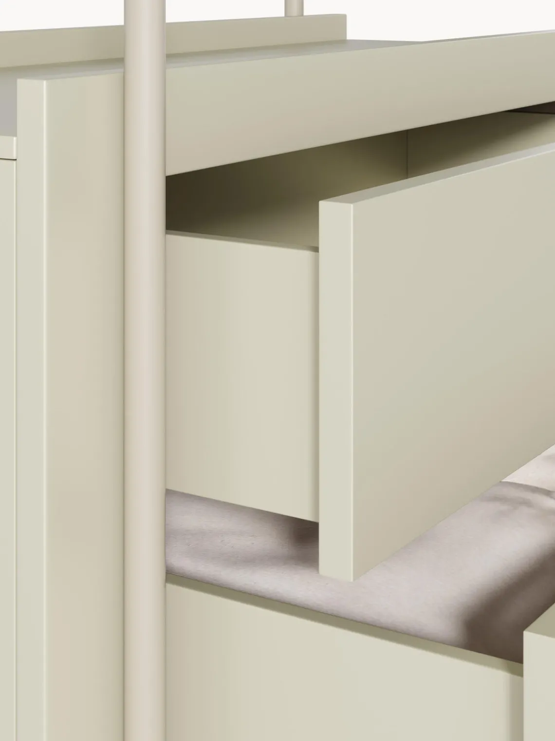 Librerías|Estanterías>Westwing Collection Estantería con cajones Rio Beige