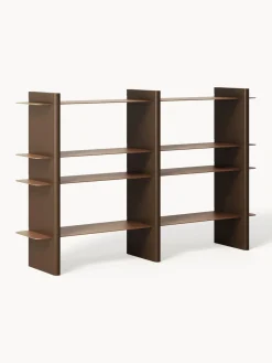 Librerías|Estanterías De Oficina>Westwing Collection Estantería con elementos de metal Rami Marrón claro, marrón