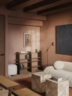 Librerías|Estanterías De Oficina>Westwing Collection Estantería con elementos de metal Rami Marrón claro, marrón