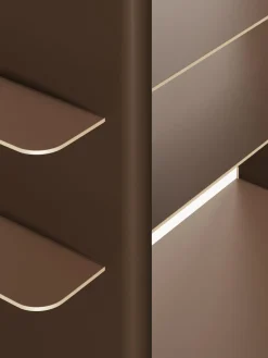 Librerías|Estanterías De Oficina></noscript>Westwing Collection Estantería con elementos de metal Rami Marrón claro, marrón