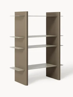Librerías|Estanterías De Oficina>Westwing Collection Estantería con elementos de metal Rami Beige claro, greige