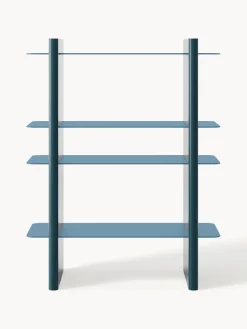 Librerías|Estanterías De Oficina></noscript>Westwing Collection Estantería con elementos de metal Rami Azul, azul petróleo