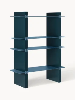 Librerías|Estanterías De Oficina></noscript>Westwing Collection Estantería con elementos de metal Rami Azul, azul petróleo