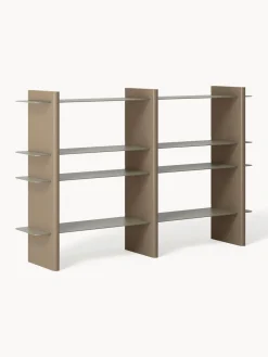 Librerías|Estanterías De Oficina>Westwing Collection Estantería con elementos de metal Rami Beige claro, greige