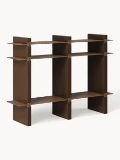 Librerías|Estanterías></noscript>Westwing Collection Estantería con elementos de metal Rami Marrón claro, marrón