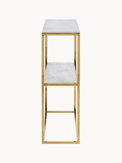 Discount Estantería con estantes de vidrio en look mármol Aruba Librerías|Estanterías