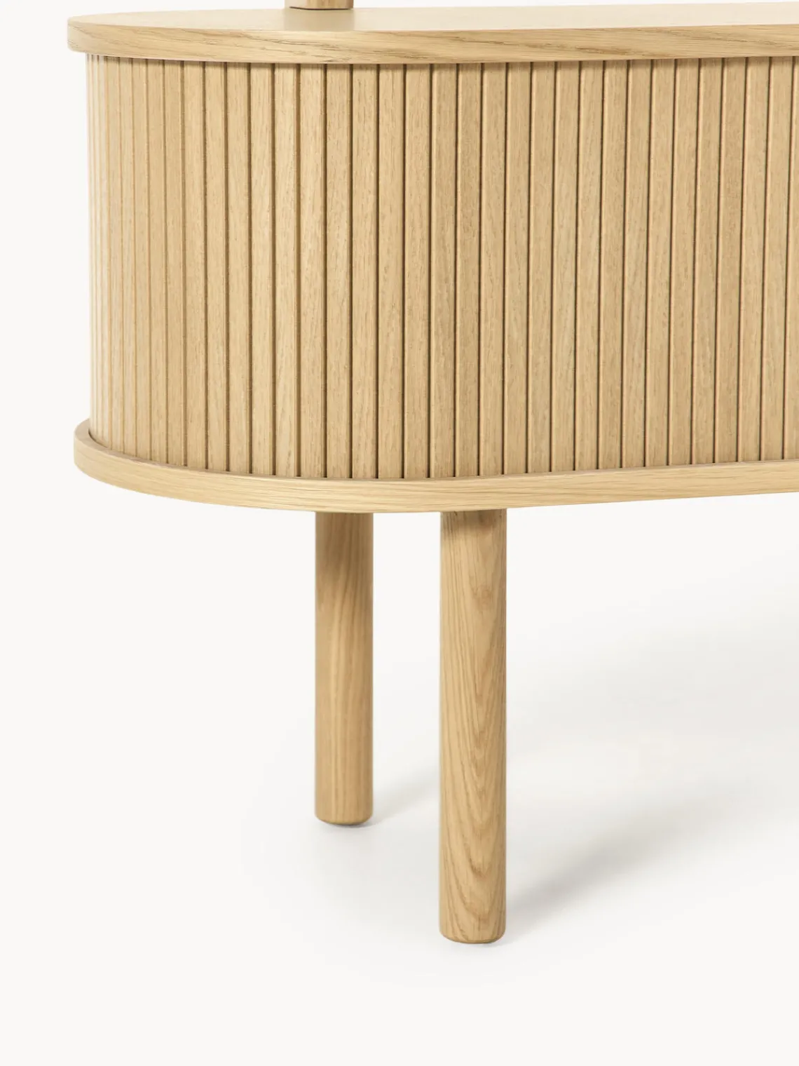 Librerías|Estanterías>Westwing Collection Estantería con frente acanalado Calary Madera de roble