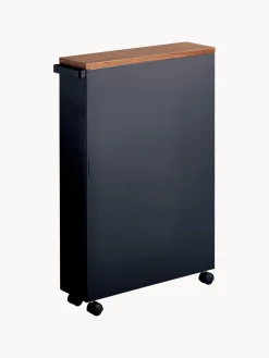 Armarios De Baño|Estanterías De Baño></noscript>Yamazaki Estantería de baño con ruedas Tower Estructura: negroTablero: madera oscuraRuedas: negro