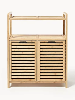 Armarios De Baño|Estanterías De Baño>Westwing Collection Estantería de baño de con cestos de ropa Kit Bambú