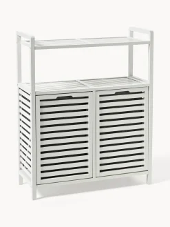 Outlet Estantería de baño de bambú con cestas de lavandería Armarios De Baño|Armarios De Baño