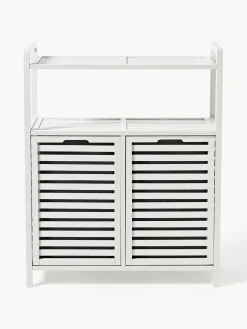 Outlet Estantería de baño de bambú con cestas de lavandería Armarios De Baño|Armarios De Baño