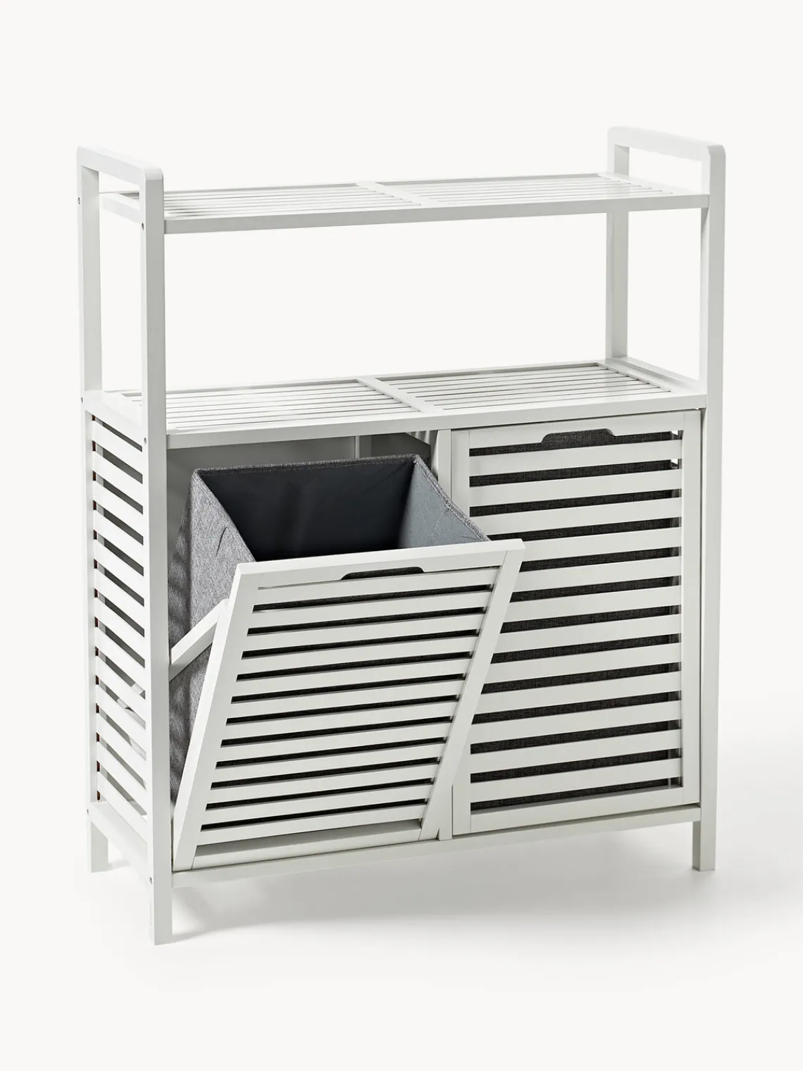 Outlet Estantería de baño de bambú con cestas de lavandería Armarios De Baño|Armarios De Baño