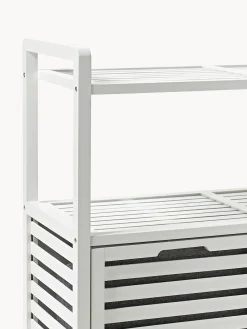 Outlet Estantería de baño de bambú con cestas de lavandería Armarios De Baño|Armarios De Baño