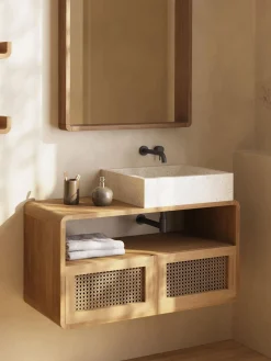Discount Estantería de baño de madera de teca Sabiela Armarios De Baño|Armarios De Baño