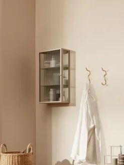 Armarios De Baño|Estanterías De Baño></noscript>Ferm Living Estantería de baño de pared Haze Transparente, beige claro
