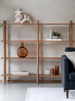 Librerías|Estanterías></noscript> Estantería de madera de acacia Cannes