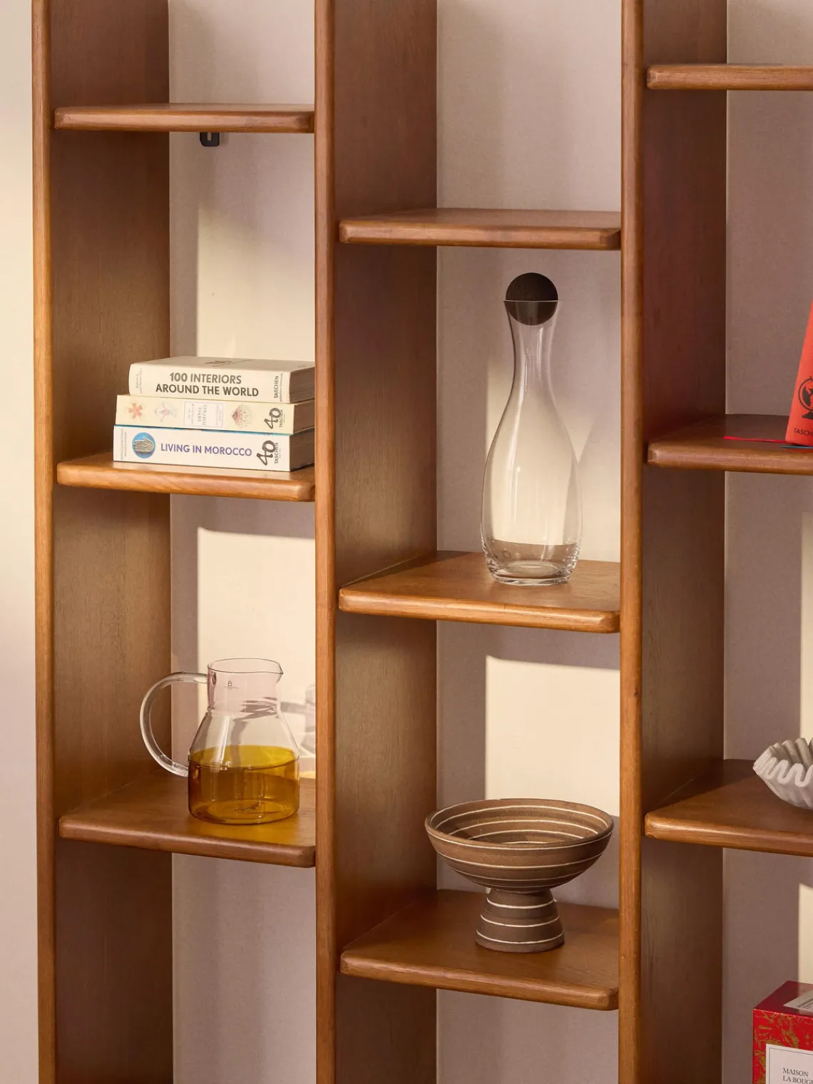 Librerías|Estanterías De Oficina>Westwing Collection Estantería de madera de roble Chandler