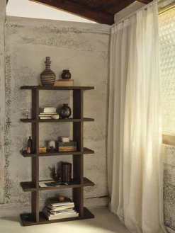 Librerías|Estanterías De Oficina>Ferm Living Estantería de madera Kona Madera de roble lacada en oscuro