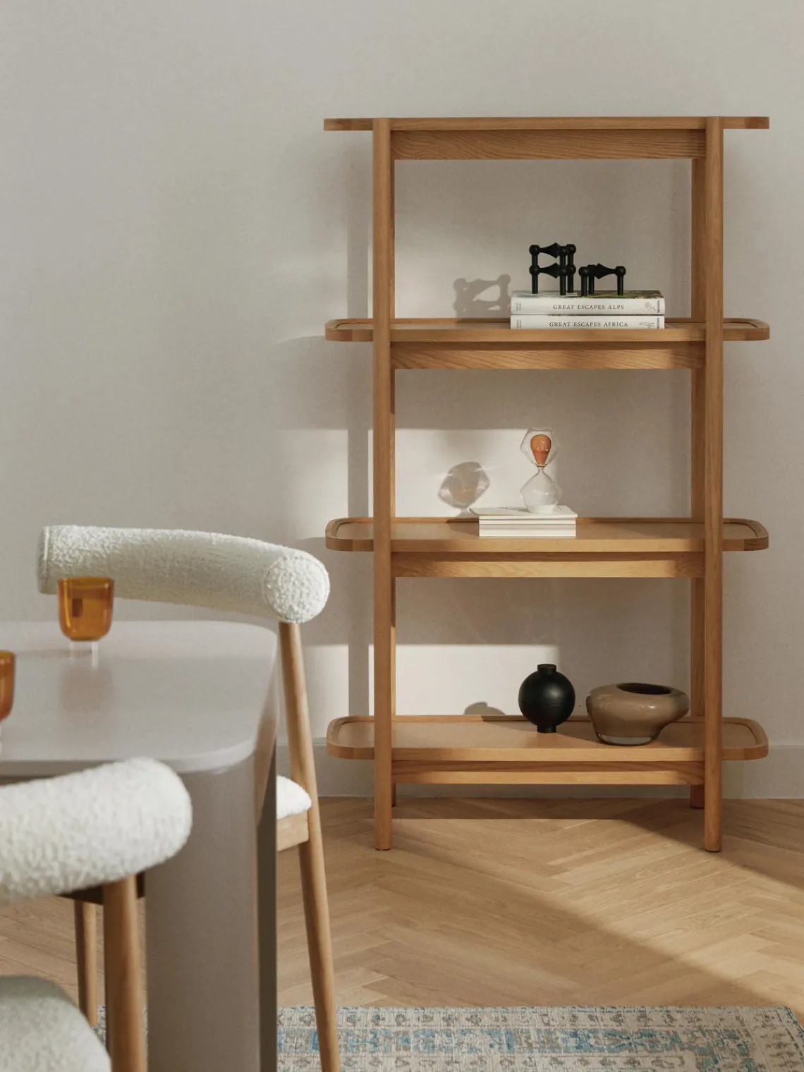 Librerías|Estanterías De Oficina>Westwing Collection Estantería de madera Libby Madera clara