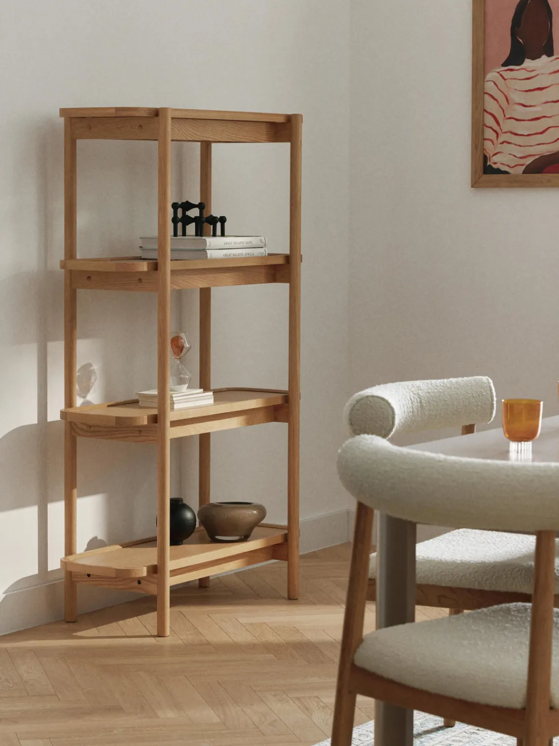 Librerías|Estanterías De Oficina>Westwing Collection Estantería de madera Libby Madera clara