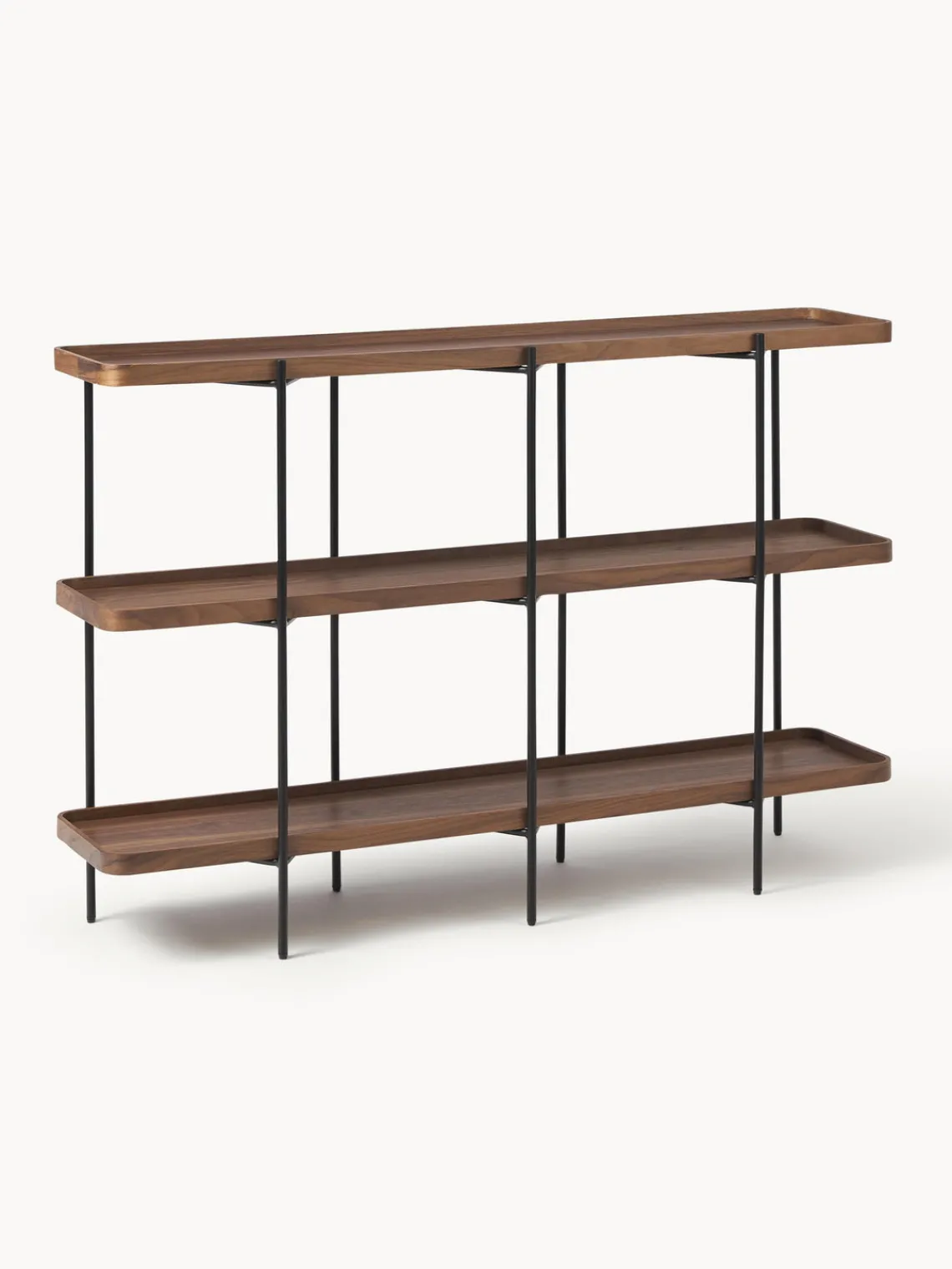 Librerías|Estanterías>Westwing Collection Estantería de madera Renee Madera de nogal