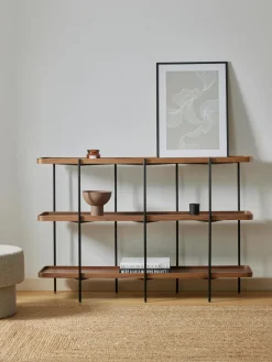 Librerías|Estanterías>Westwing Collection Estantería de madera Renee Madera de nogal