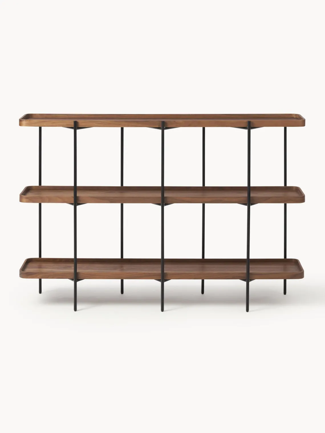 Librerías|Estanterías>Westwing Collection Estantería de madera Renee Madera de nogal