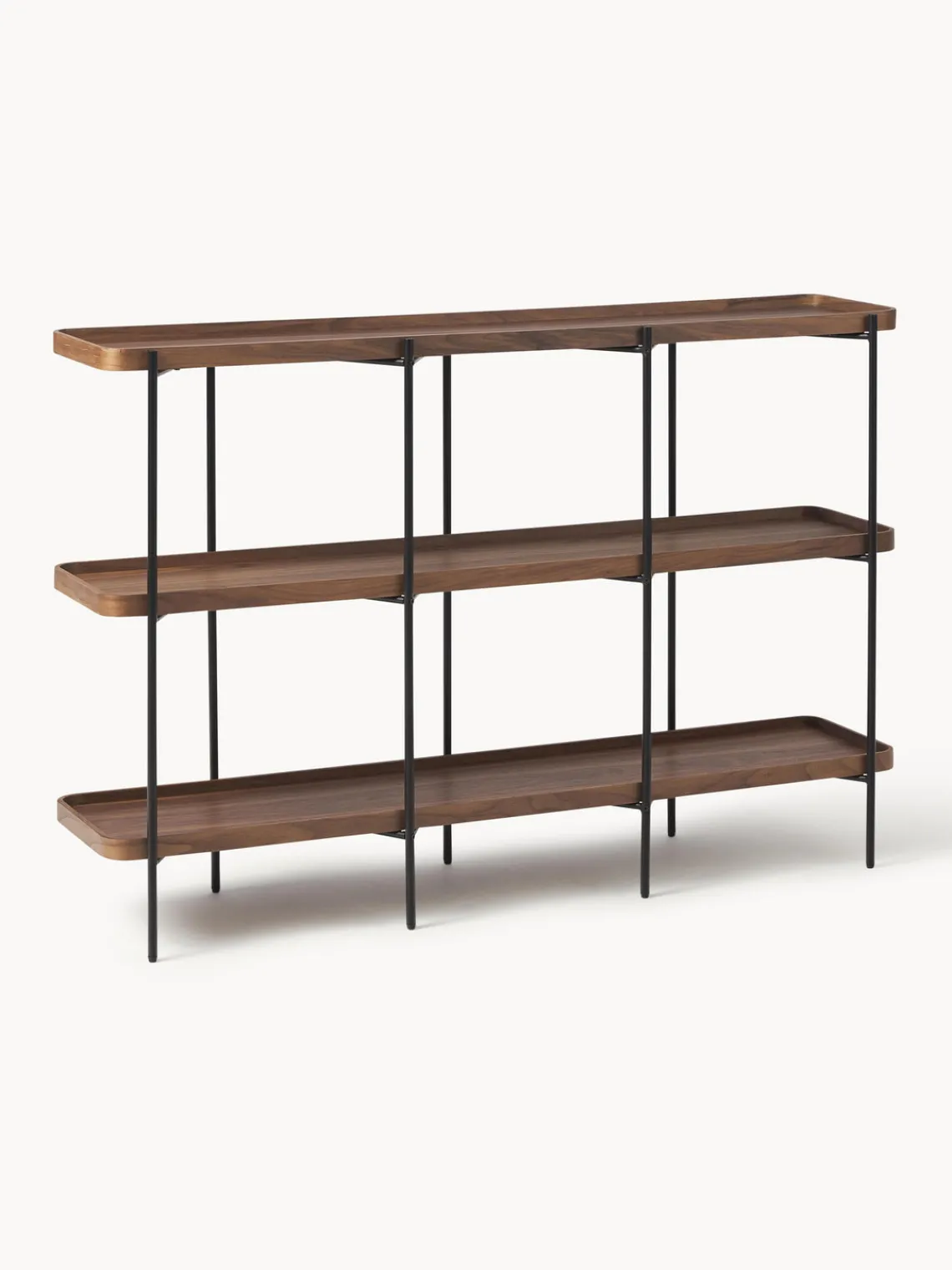 Librerías|Estanterías>Westwing Collection Estantería de madera Renee Madera de nogal