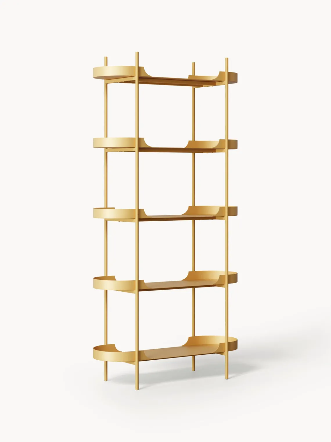 Librerías|Estanterías>Westwing Collection Estantería de metal alta Taru Ocre mate