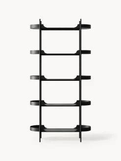 Librerías|Estanterías></noscript>Westwing Collection Estantería de metal alta Taru Negro mate