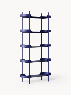 Librerías|Estanterías>Westwing Collection Estantería de metal alta Taru Azul real mate