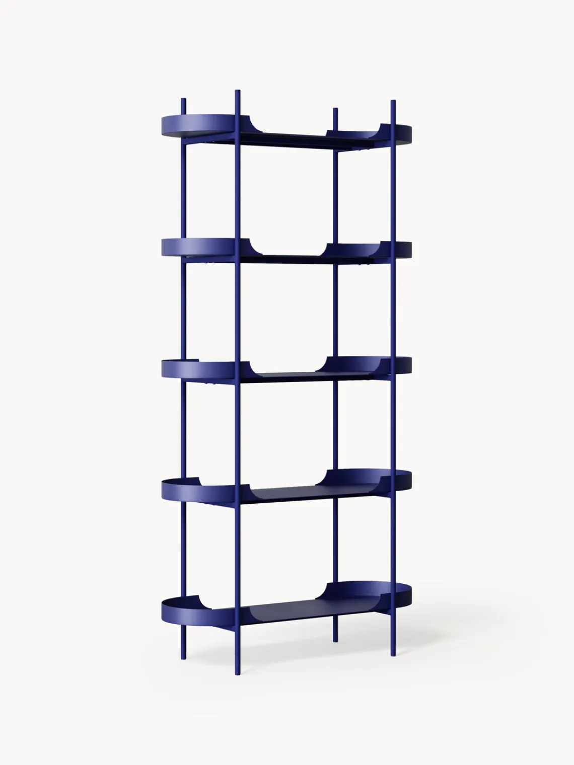 Librerías|Estanterías>Westwing Collection Estantería de metal alta Taru Azul real mate