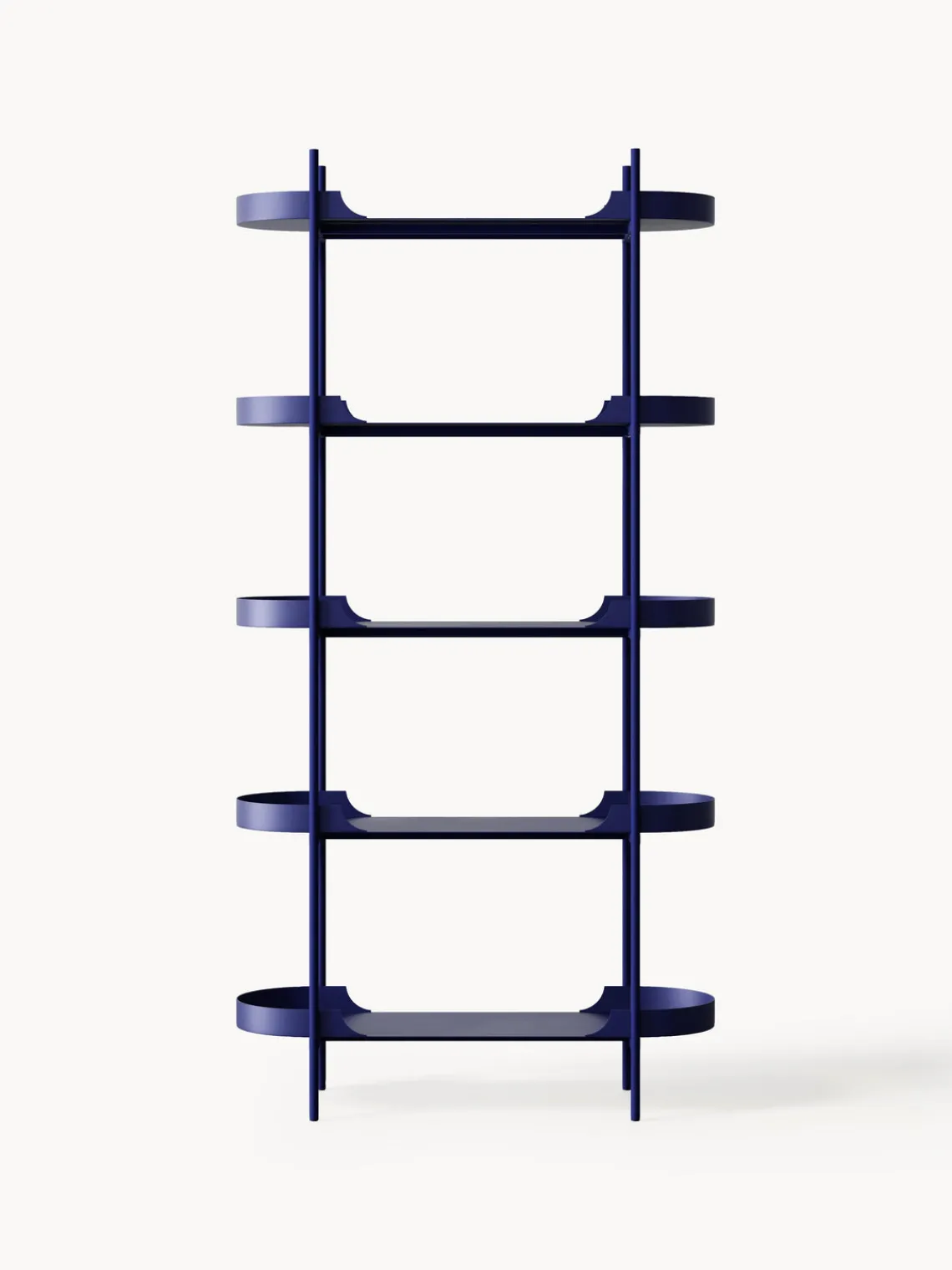 Librerías|Estanterías>Westwing Collection Estantería de metal alta Taru Azul real mate