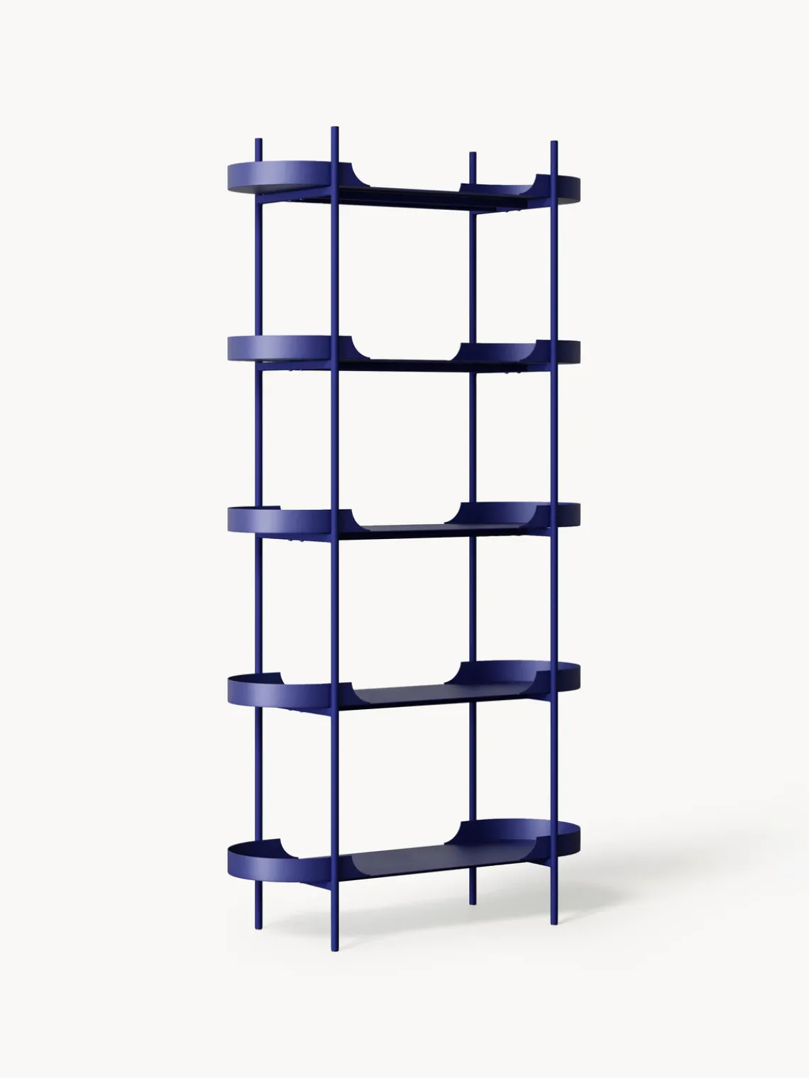 Librerías|Estanterías>Westwing Collection Estantería de metal alta Taru Azul real mate