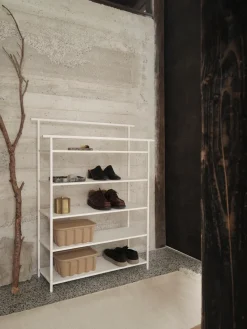 Estanterías De Baño|Librerías>Ferm Living Estantería de metal Dora Blanco mate