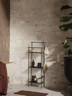 Estanterías De Baño|Librerías>Ferm Living Estantería de metal estrecha Dora Negro mate