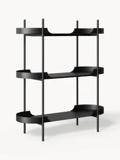 Librerías|Estanterías>Westwing Collection Estantería de metal Taru Negro mate