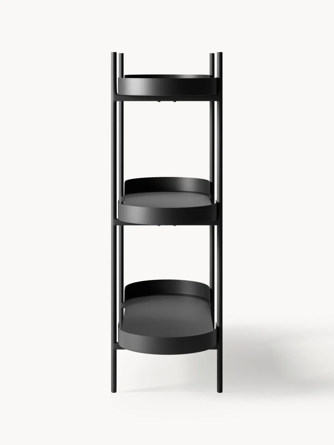 Librerías|Estanterías>Westwing Collection Estantería de metal Taru Negro mate